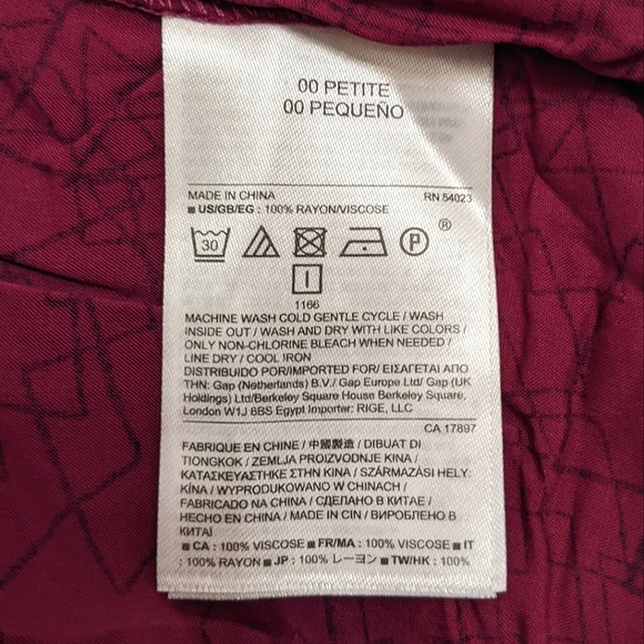 Banana Republic Long Sleeve Midi Dress, Fuchsia Purple (00 petite, women) *NEW* - Picture 6 of 6